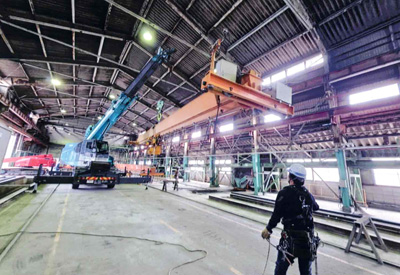 クレーンガーターレール交換工事1